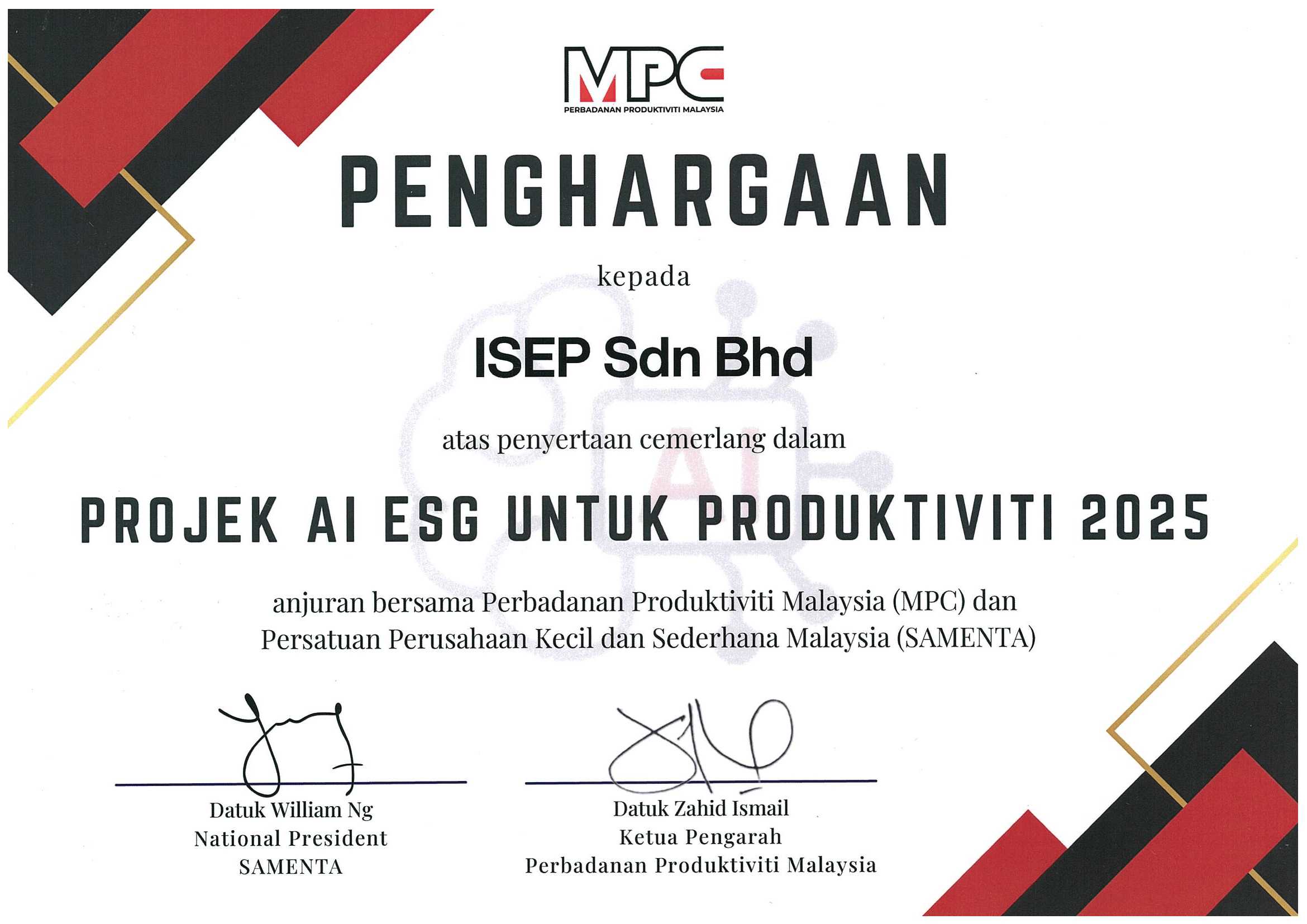 ISEP Certificate ISO45001 CA24 UKAS (ISEP logo)