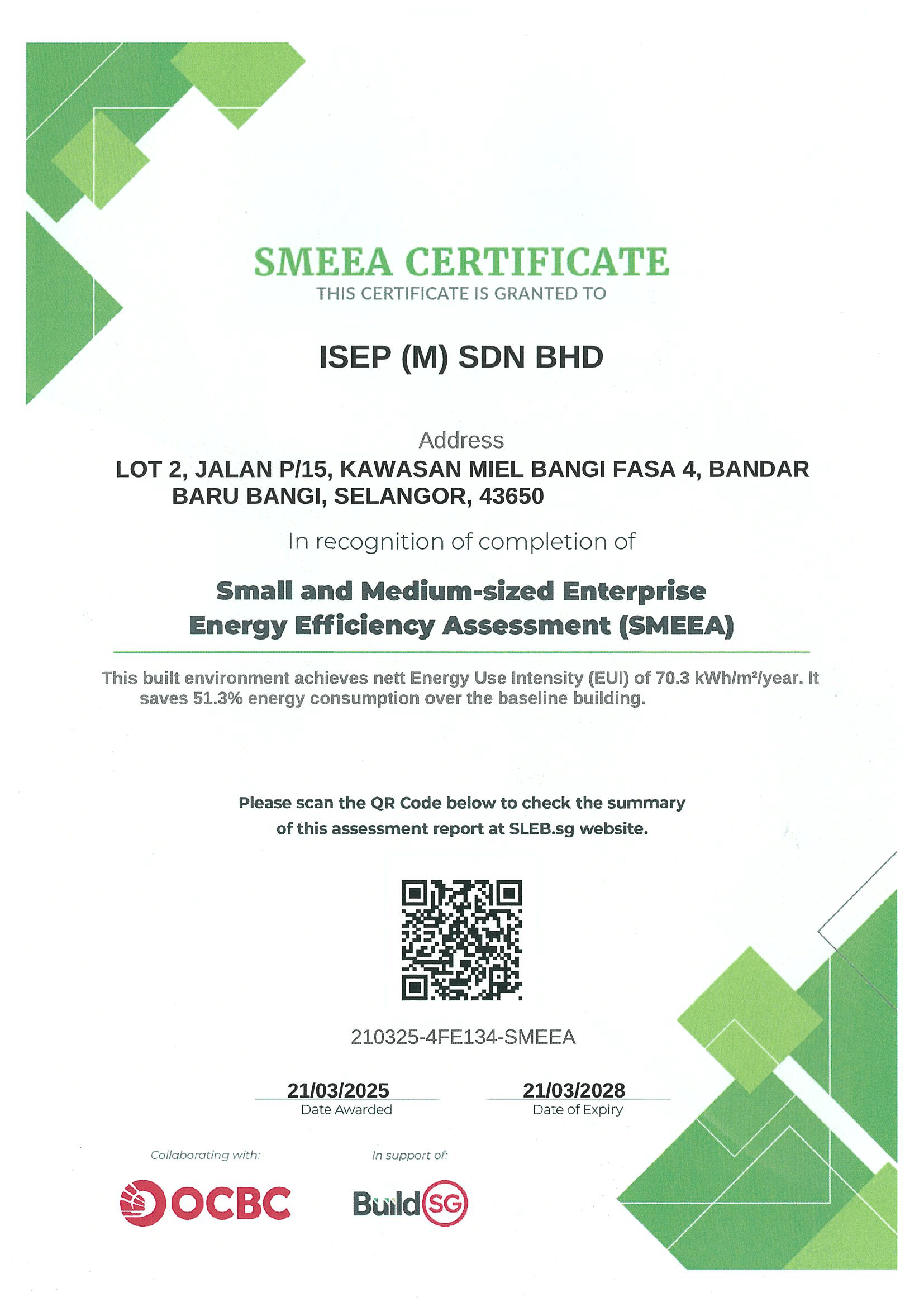 ISEP Certificate ISO45001 CA24 UKAS (ISEP logo)