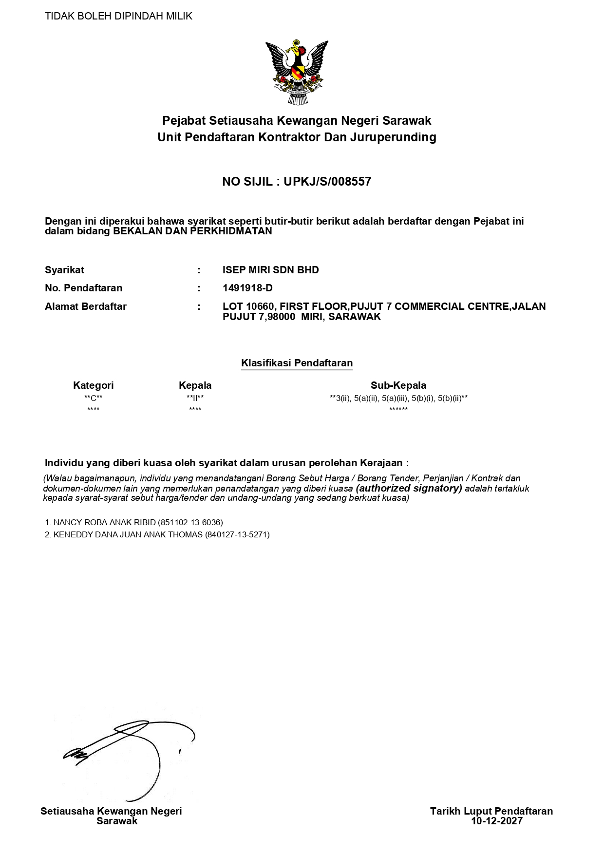 ISEP Certificate ISO45001 CA24 UKAS (ISEP logo)