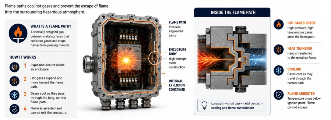 Flame path cooling action illustration